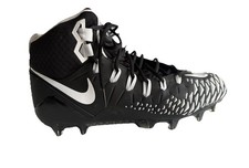 NIKE FORCE SAVAGE PRO FOOTBALL CLEATS BLACK WHITE 880144-012 MEN'S SIZE 14