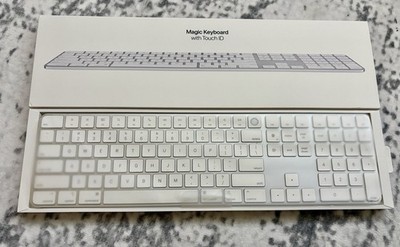 Apple Magic Keyboard with Touch ID, Numeric Keypad, Wireless, White, QWERTY USA