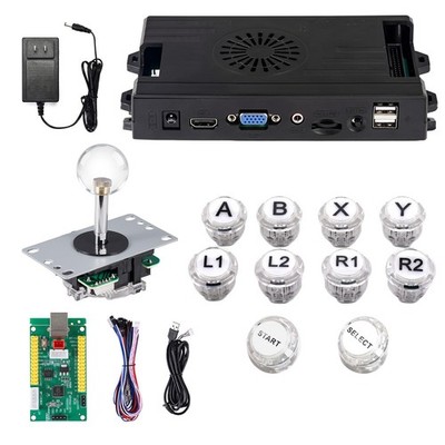 DIY Single-Player Arcade Kit Pandora's Box with Built-in 5018 and Joystick