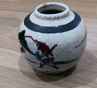 Schönes chinesisches Crackle Glasur Krieger Ingwer Glas