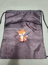 THIRTY-ONE Gray With Fox On The Front Cinch Sack; Excellent Condition 