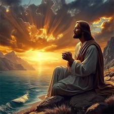 Paint By Numbers Kit Jesus Christ Prayer DIY Believer Canvas Decor 16x20 In