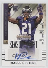 2015 Panini Contenders Draft Picks Marcus Peters (Purple Jersey SEC 21) Auto 8d2