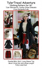 Travel Adventure Doll Clothes Sewing Pattern for Tyler, Tonner