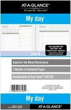 At-A-Glance Daily Planner Refill, 87242 Day-Timer, 2 Months, Undated, Size 4, 5-