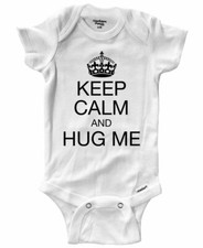 Infant Baby Bodysuit One-Piece Keep Calm And Hug Me Shower Printed gift Funny