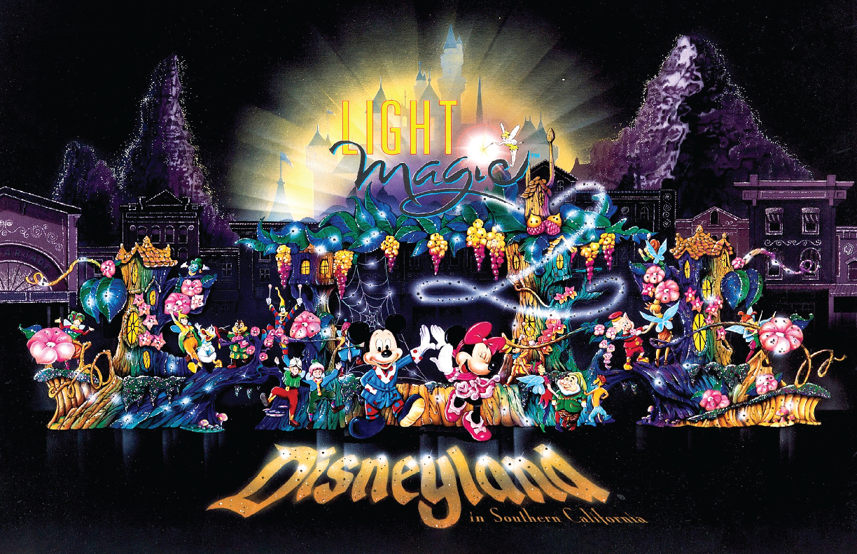 Disneyland Light Magic Parade 13x19 Satin Poster Mickey Mouse Wall Art