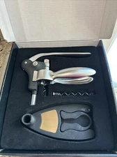 New EZ Pull Corkscrew w/ Stand and Foil Cutter  And An Extra Screw Wine Opener