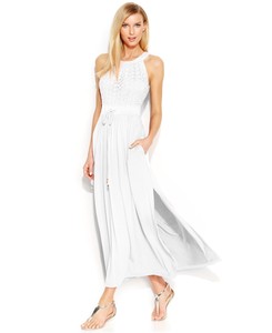 calvin klein white gown