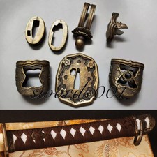 Alloy Sakura Fittings + Handle For Japanese Officer's Katana Sword Gunto