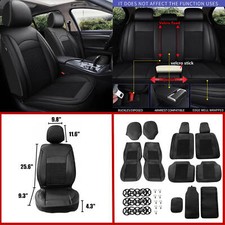 For 2011-2021 Jeep Grand Cherokee Car 5-seat Covers Front Rear Faux Leather Us