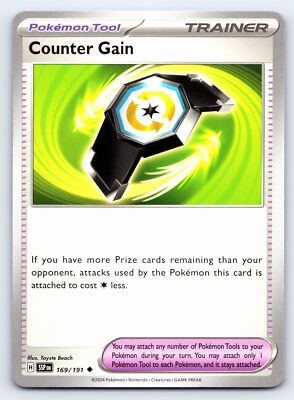 Counter Gain 169/191 Uncommon Surging Sparks Pokemon Card - NM | eBay