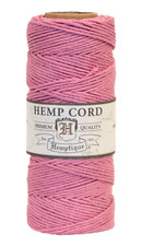 LIGHT PINK Hemp Cord 20 1mm from Hemptique 100 Natural String Jewelry Crafts