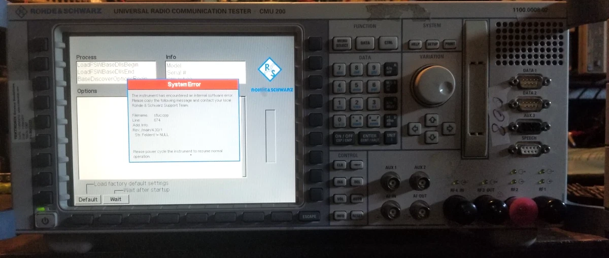Rohde & Schwarz R&S CMU200 CMU 200 Radio Communication Tester As Is For