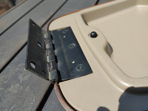 1999-2007 FORD EXCURSION SUPER DUTY CENTER CONSOLE LID ARMREST TAN WOODGRAIN OEM - Picture 11 of 13
