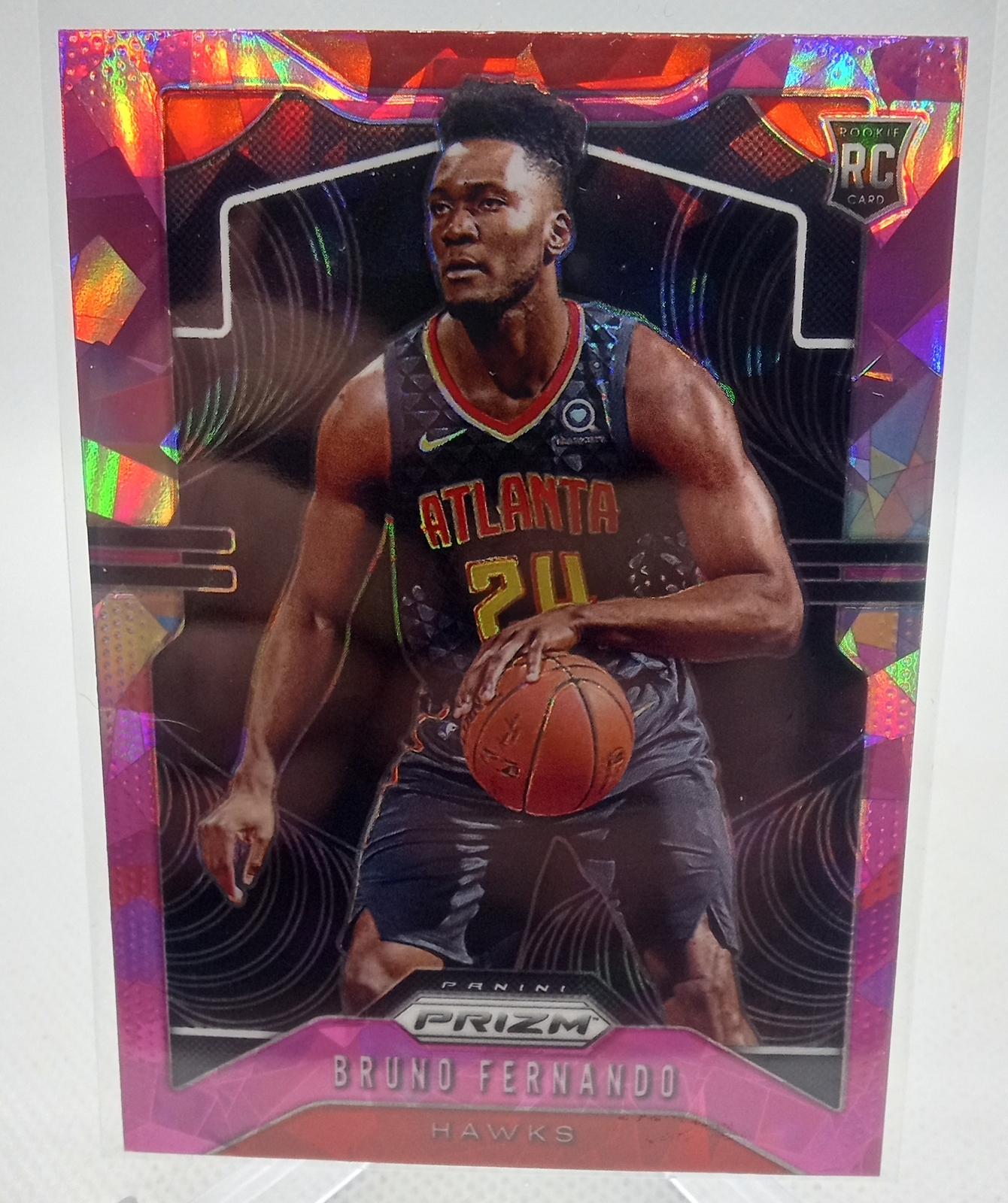 2019-20 Panini Prizm #277 Bruno Fernando Prizms Pink Ice