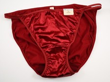1 NEW Cacique VTG Second Skin Satin Hi-Cut String Bikini Panty Size 14 / 16