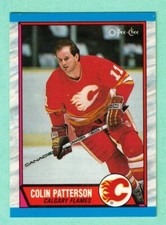 (1) COLIN PATTERSON 1989-90 O-PEE-CHEE # 71 FLAMES ROOKIE NM+  CARD (L0445)