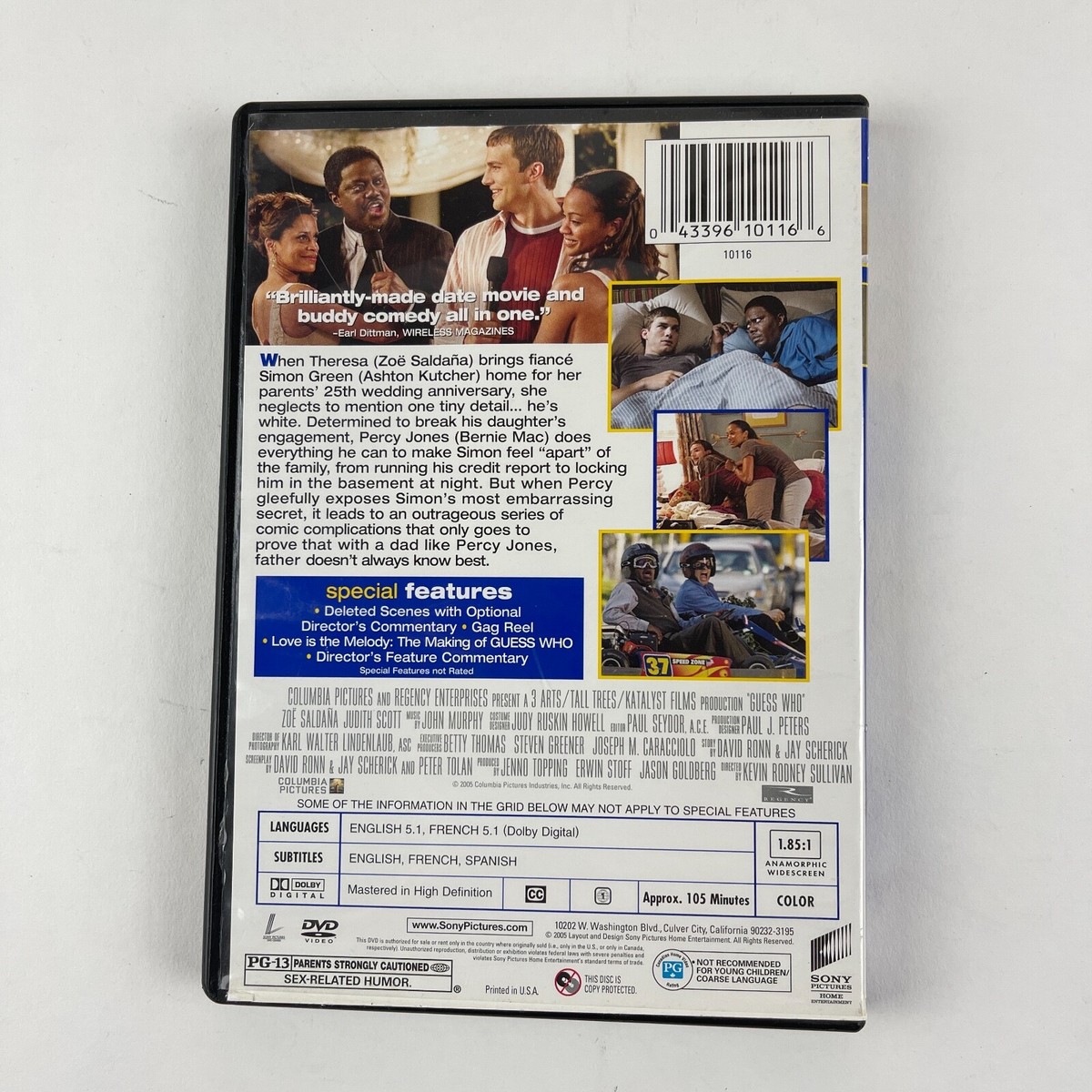 Guess Who DVD Bernie Mac Ashton Kutcher PG-13 | eBay