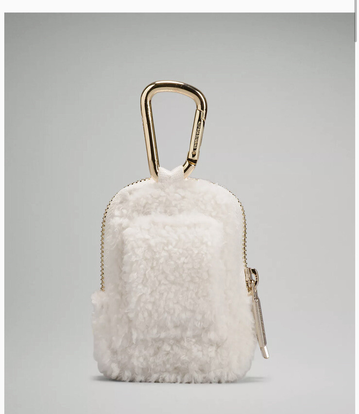 Lululemon Clip On Nano Backpack Ivory Fleece NWT Gold  display picture 3