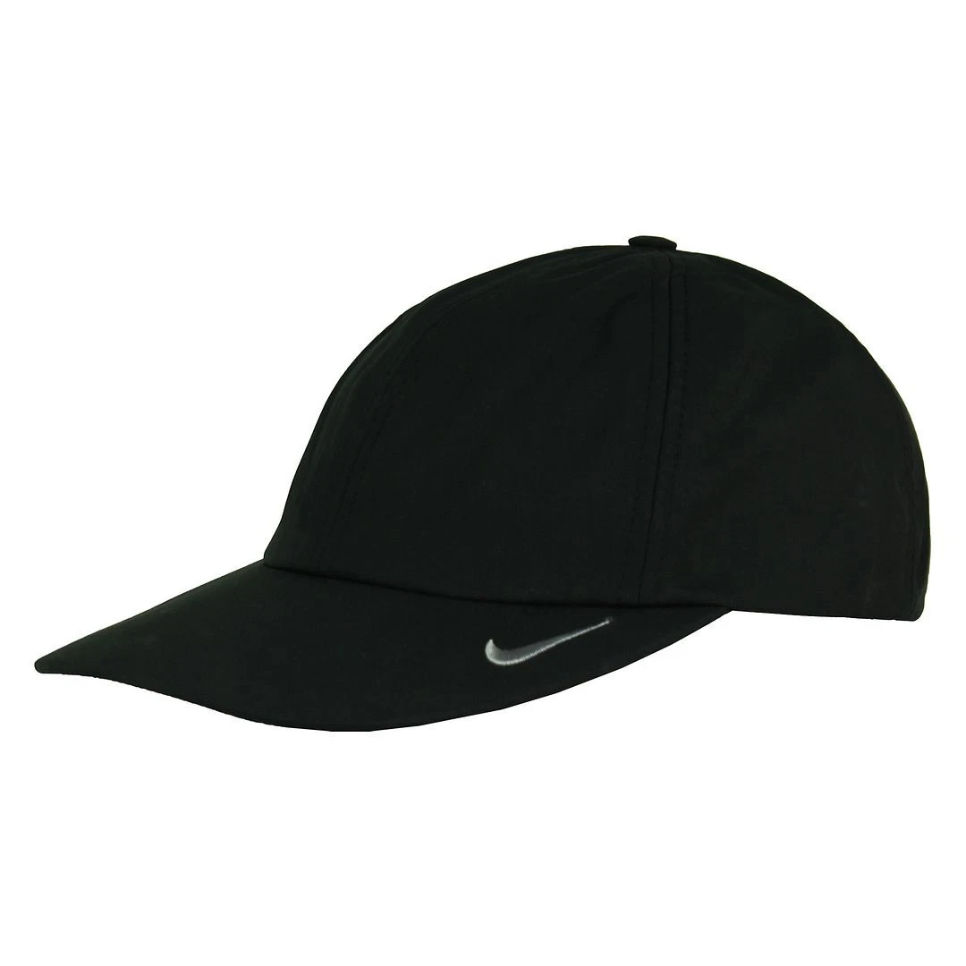 Nike Plain Black Adjustable Small Graphic Logo Mens Cap 566614 011