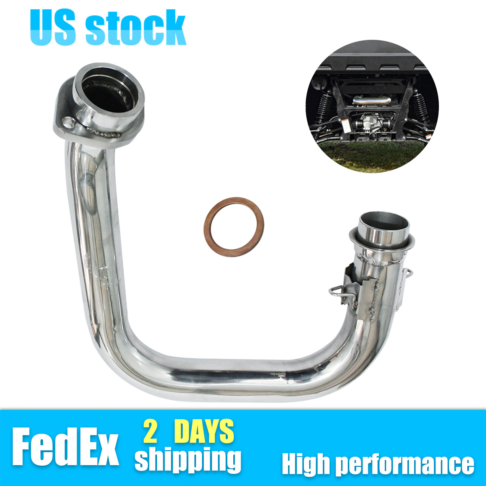 Exhaust Muffler Pipe W/ Gasket Fits 20142023 Yamaha Viking 700 YXM700