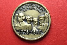 * MT RUSHMORE AMERICAN BICENTENARY MEDAL DOUBLE OR OVERSTRUCK #JSA07
