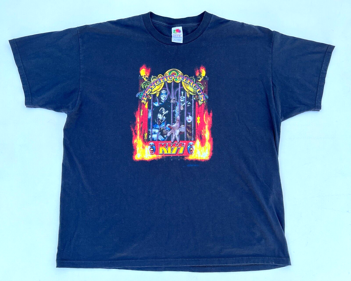 Vintage 1999 KISS Psycho Circus Band T-Shirt Fruit of the Loom 