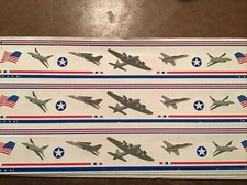 Mrs. Grossman’s Stickers Vtg Patriotic Planes Flags Military Jets 5 Pages