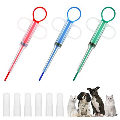 3Pcs Pet Pill Shooter,Pill Popper for Cats,Dog Pill Shooter,Pet Feeding Dispense