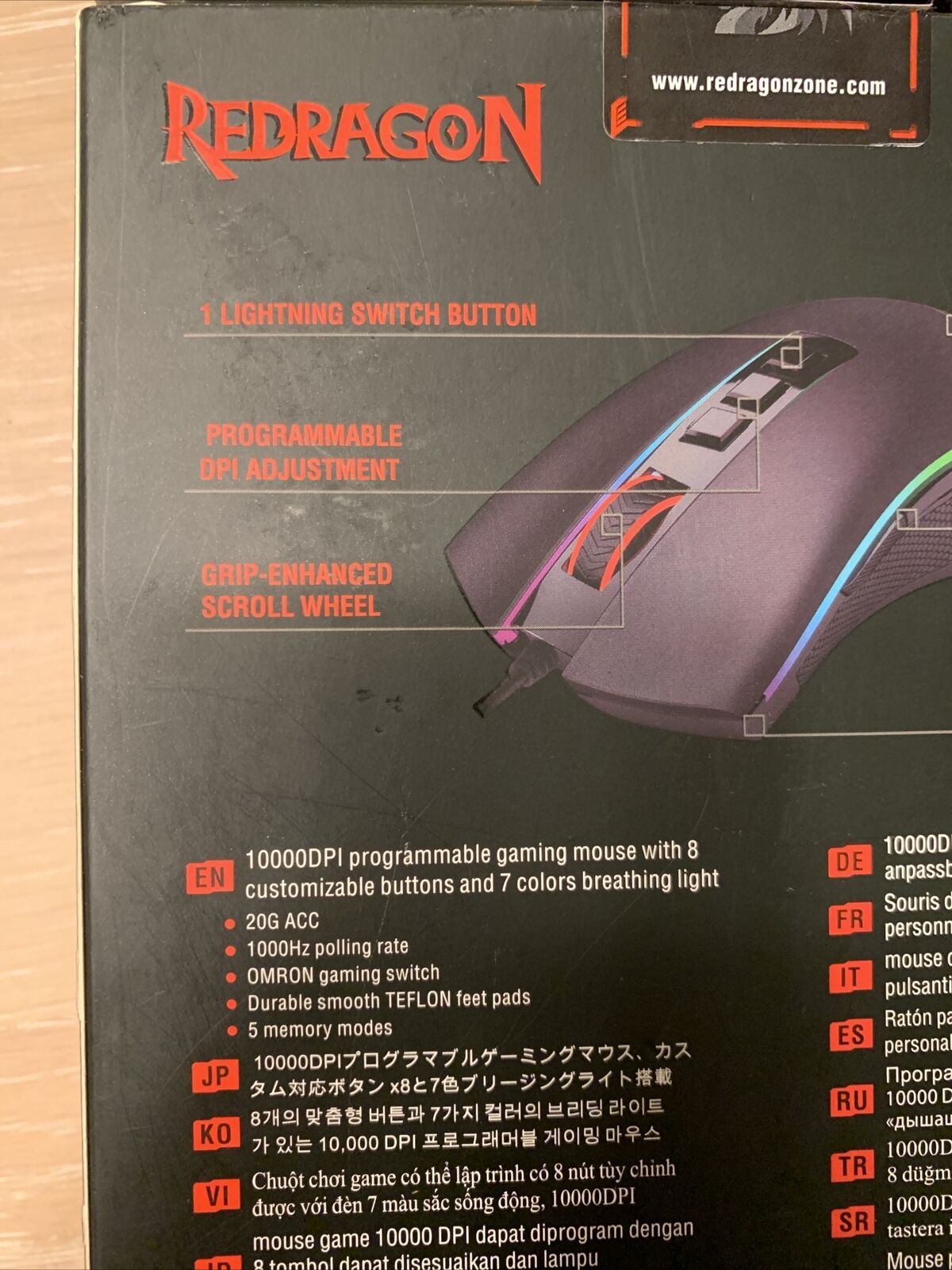 Mouse Redragon King Cobra V2, 24000 DPI