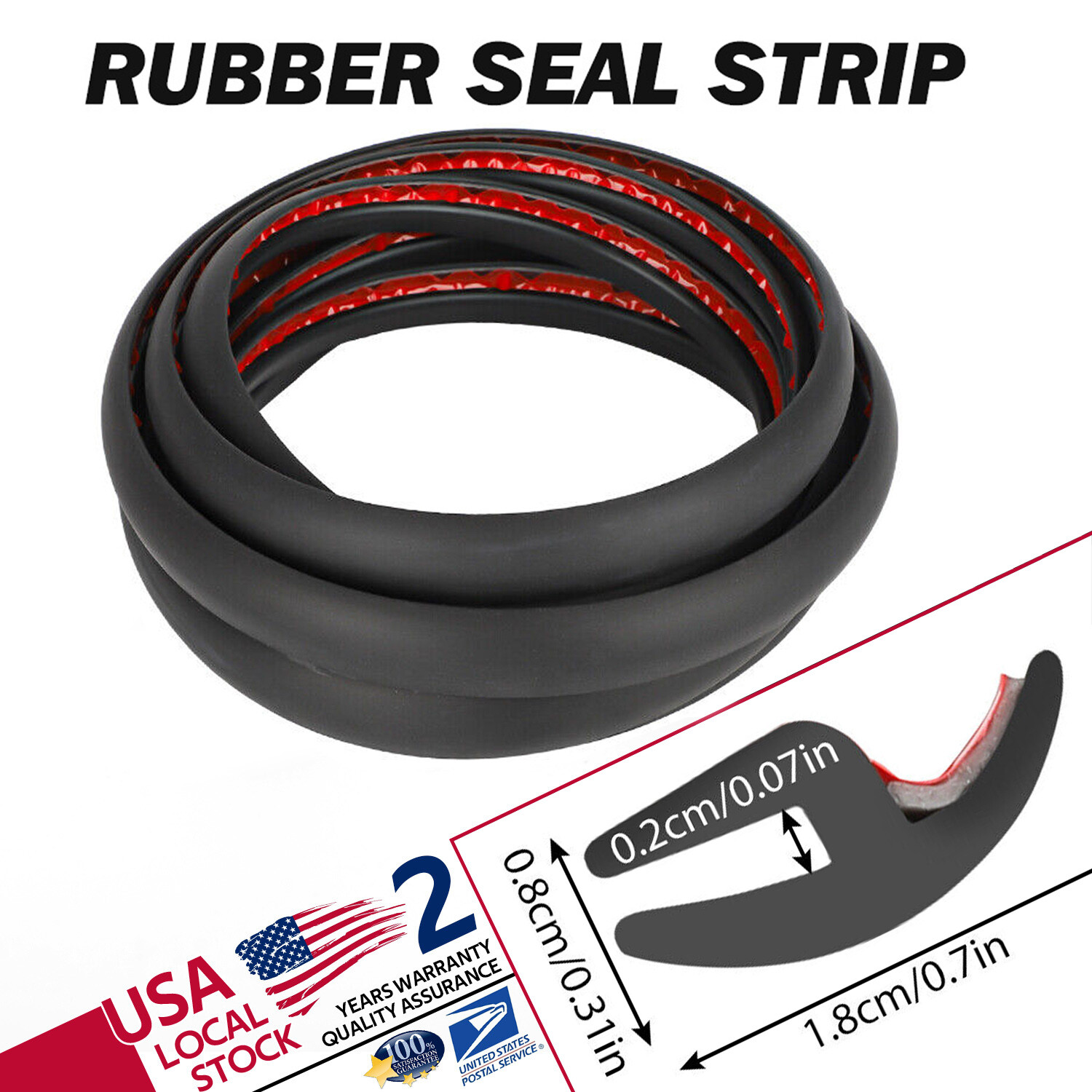 6M H Shape Rubber Seal Car Door Edge Guard Molding Trim Protectors Strip US