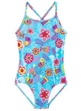 Toddler Swimsuit Girl Red Heart One Piece UPF 50 Sun Protection Bathing Suits