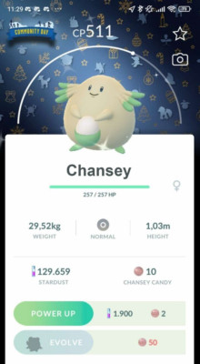 Shiny Chansey Special Background December Community Day 2024 - P T C