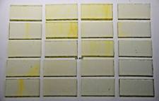 1320.30- 20 MARIGOLD YELLOW STRIKER 1/2" x 1" BULLSEYE 3mm THICK GLASS 90 COE