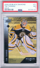 2009-10 UD BLACK DIAMOND TIM THOMAS GOLD PARALLEL 03/10 #31 PSA 7 POP 1