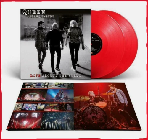Queen + Adam Lambert - Live Around The World Double Red LP Vinyl Album (Sealed)