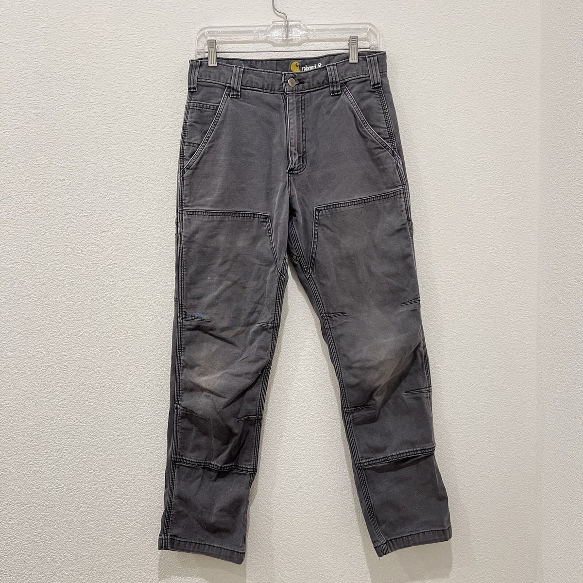 パンツ Carhartt double knee 30x30 Carhartt Double Knee Pants Mens 31x30 Fit 30x30 Grey