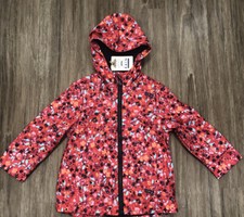 Joules Girl  s Raindance Leaf Waterproof Rubber Rain Coat Sz 4 NWT