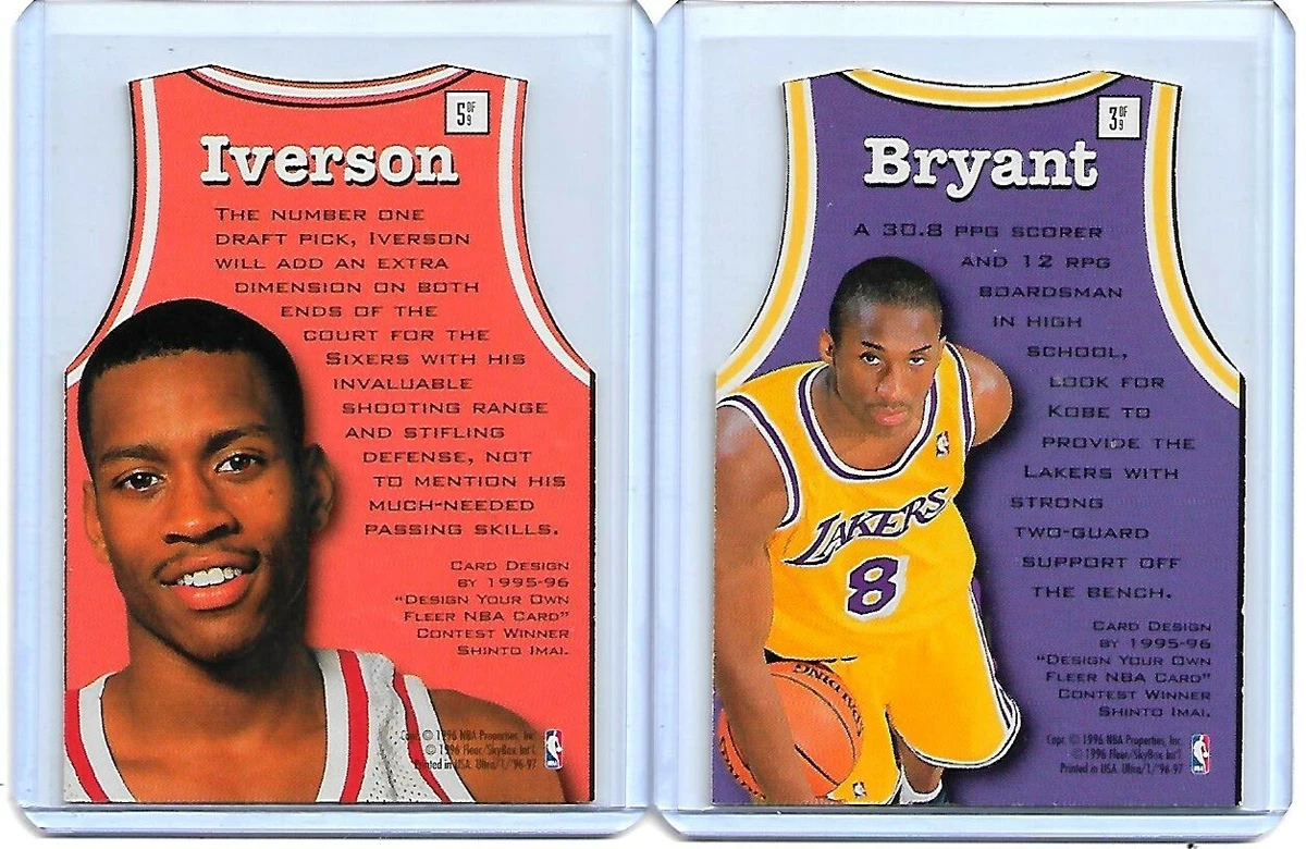 1996-97 Fleer Ultra FRESH FACES die-cut lot: KOBE BRYANT #3 AND 