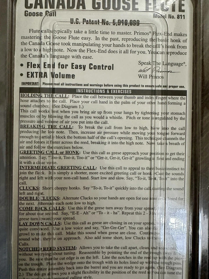 Primos Hunting Canada Goose Flute Model 811 - Image 2 of 4