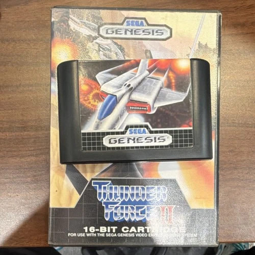 Sega Genesis Thunder Force II Complete w/ Manual, Case, Shooter 1989