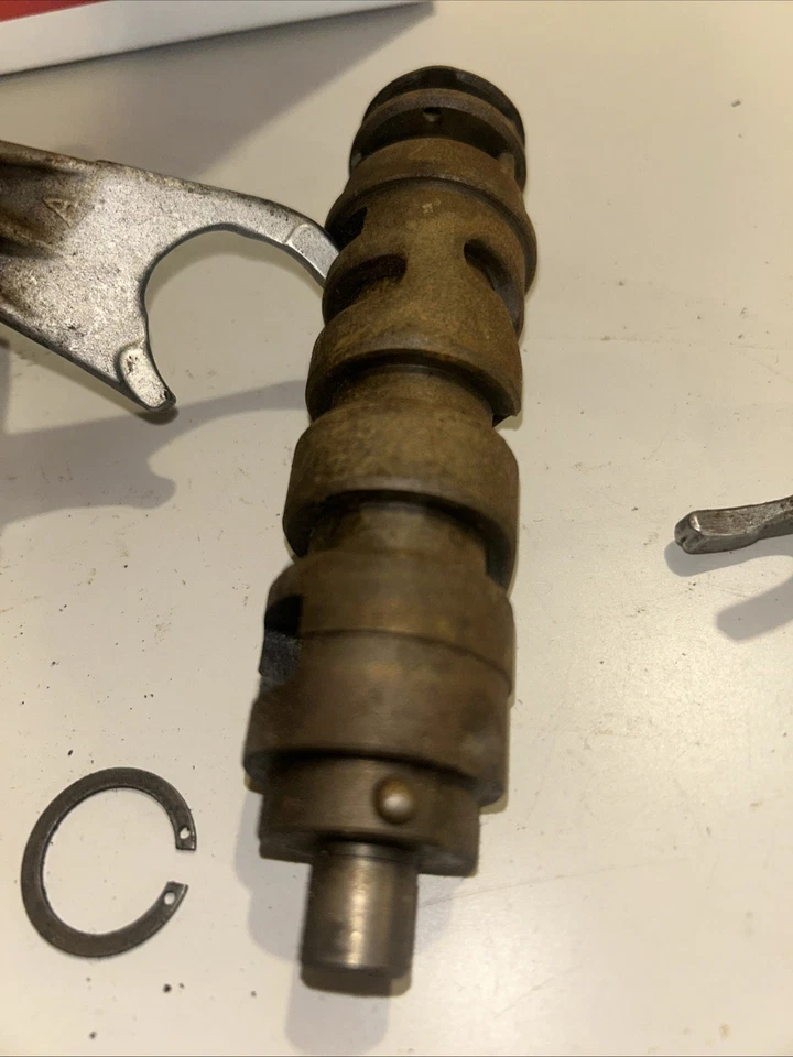 1974-75 Yamaha Mx175 Parts Lot , Shift Drum Shift Forks Transmission Gears - Image 3 of 4