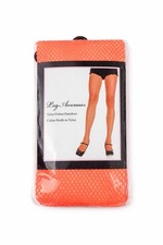 Leg Avenue Neon Orange Fishnet Pantyhose One Size Nylon Tights Festival Rave