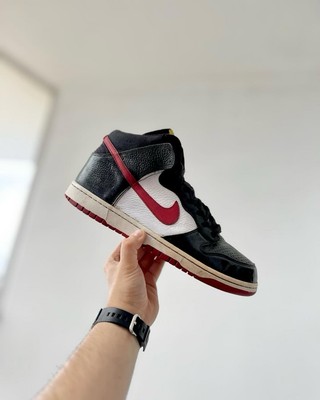 Nike Dunk High Black / Varsity Red-White / Art. 317982-061 / Größe US 12