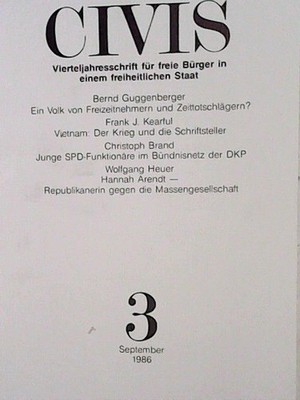 CIVIS. Vierteljahresschrift für freie Bürger in einem freiheitlichen Staat 15135
