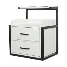 NEW Black White Salon Wall Cabinet Wall-mounted Storage Cabinet With 2 Drawers