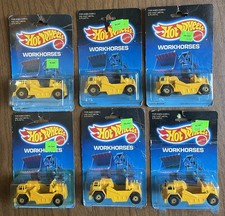 Vintage Hot Wheels Workhorses No. 3715 Earth Mover Lot of 6 on card 1986/1988