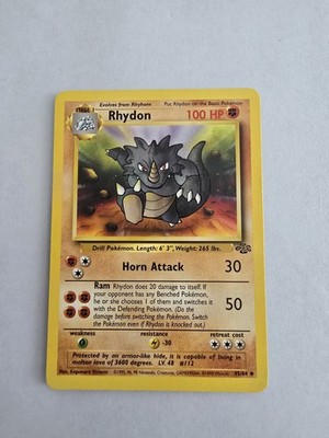 Pokémon TCG Rhydon Jungle 45/64 Regular Unlimited Uncommon WOTC NM | eBay