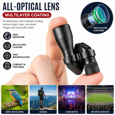 Portable HD Monocular Telescope High Power Zoom Outdoor Hunting Travel Camping